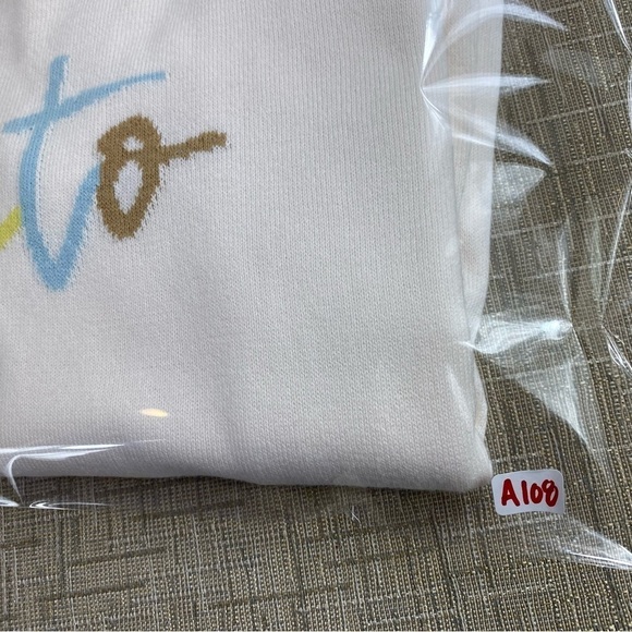 Loft Off-white Summer Novelty Print Gelato Spellout Lightweight Sweater Sz‎ XS - Picture 14 of 14